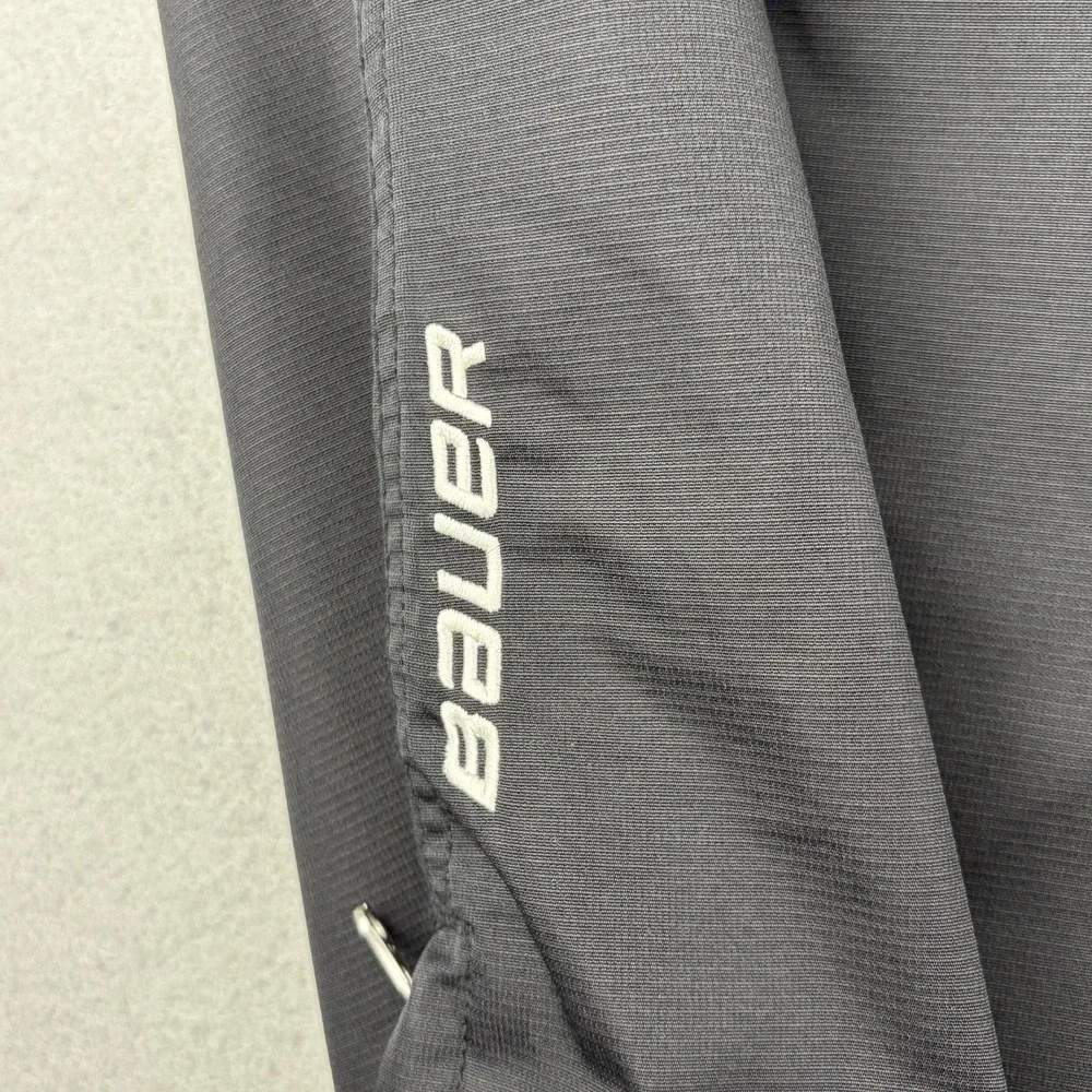 Bauer Team Hockey Warm Up Pants Black Men's Large Zip Ankles